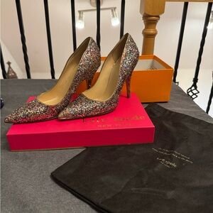 Kate Spade Sparkling Multicolor Licorice Heels